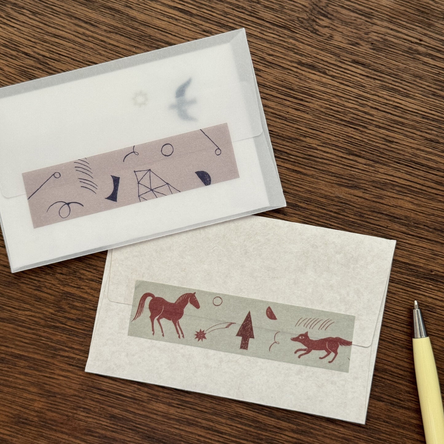 Nishi Shuku × mizushima - 20mm Washi Tape - In the Night - Tsudoi / Gathering - Brick