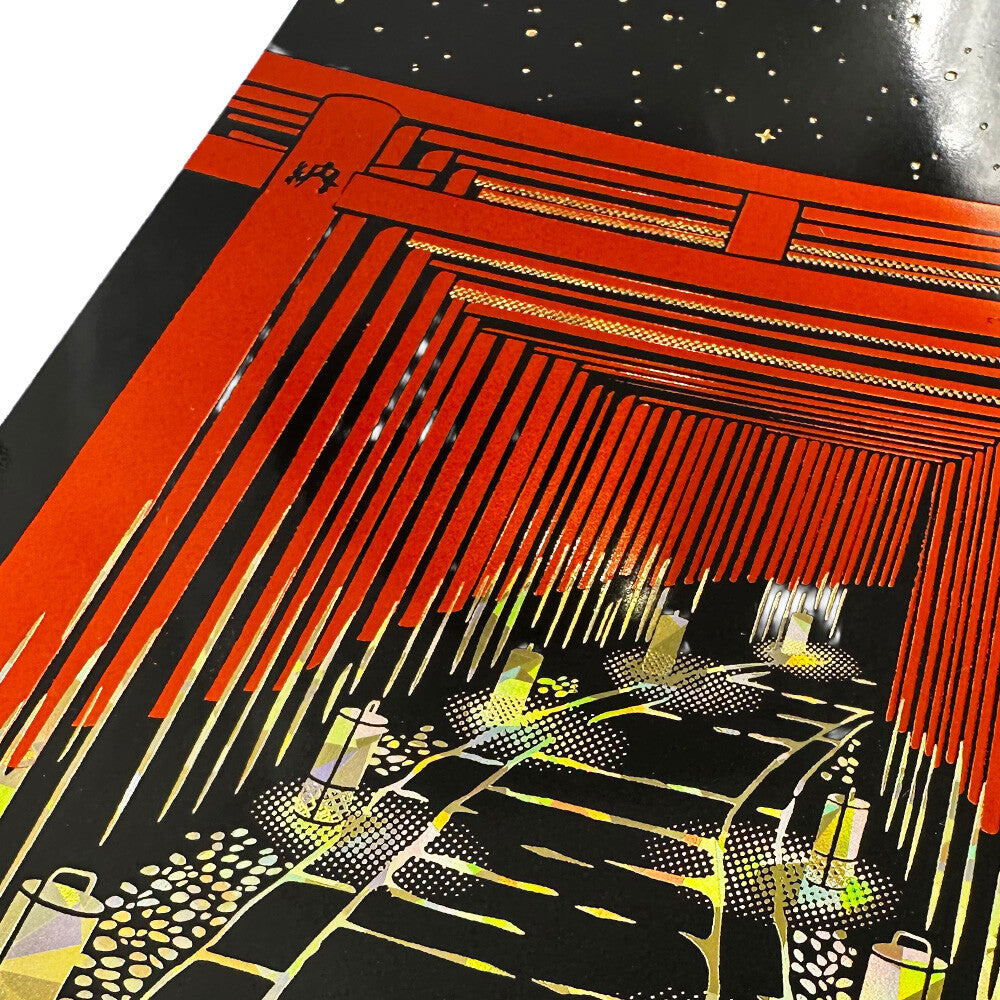 ROKKAKU - Foil-stamped Postcard - Japanese Famous Places Series - Senbon Torii (Thousand torii gates)