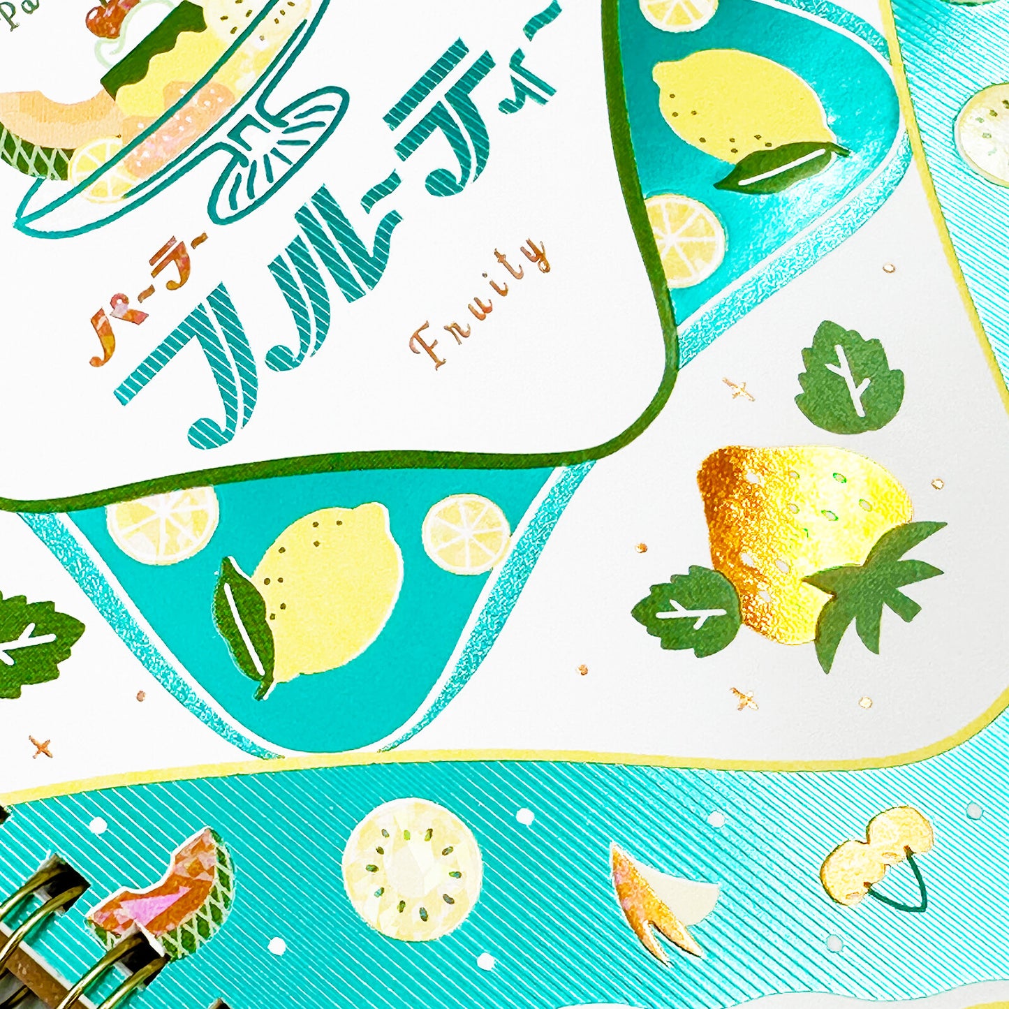 OB1TOY x ROKKAKU - Foil-Stamped B6 Spiral Notebook - Parlor Fruity