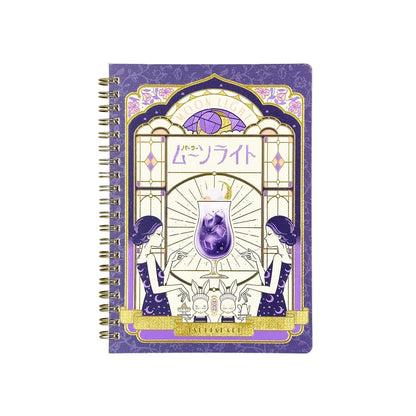 OB1TOY x ROKKAKU - Foil-Stamped B6 Spiral Notebook - Parlor Moonlight