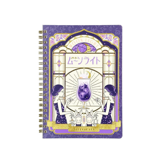 OB1TOY x ROKKAKU - Foil-Stamped B6 Spiral Notebook - Parlor Moonlight
