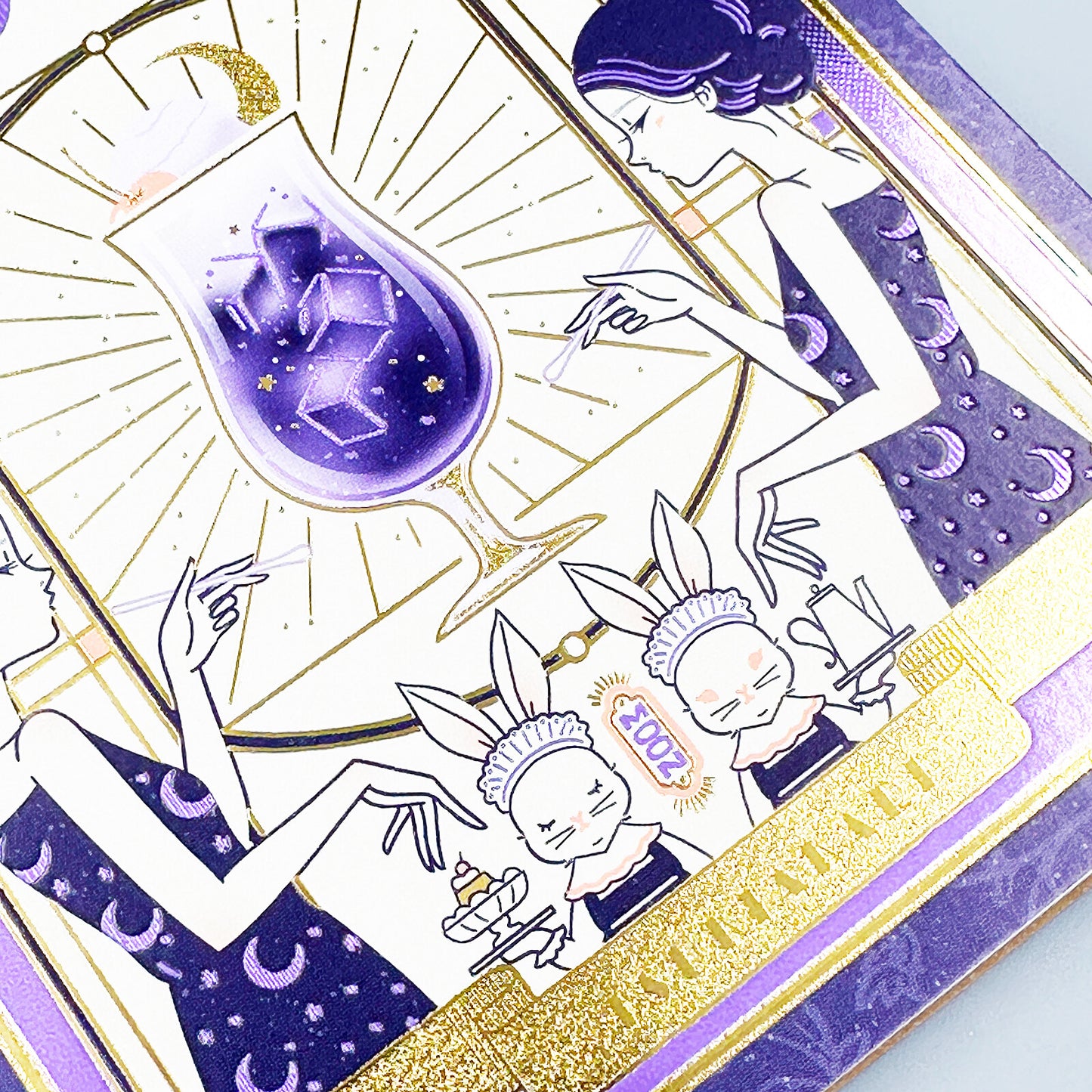 OB1TOY x ROKKAKU - Foil-Stamped B6 Spiral Notebook - Parlor Moonlight