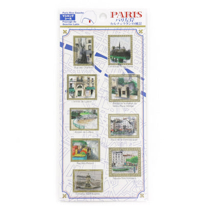 Kamiiso Co. - Sticker Sheet - Doshige Iguchi x ATELIER PASSAGE - Scenery of the Latin Quarter on the Left Bank of Paris
