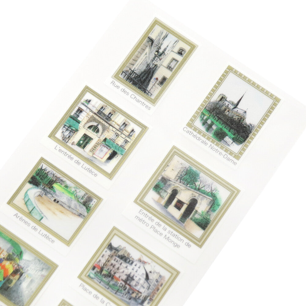 Kamiiso Co. - Sticker Sheet - Doshige Iguchi x ATELIER PASSAGE - Scenery of the Latin Quarter on the Left Bank of Paris