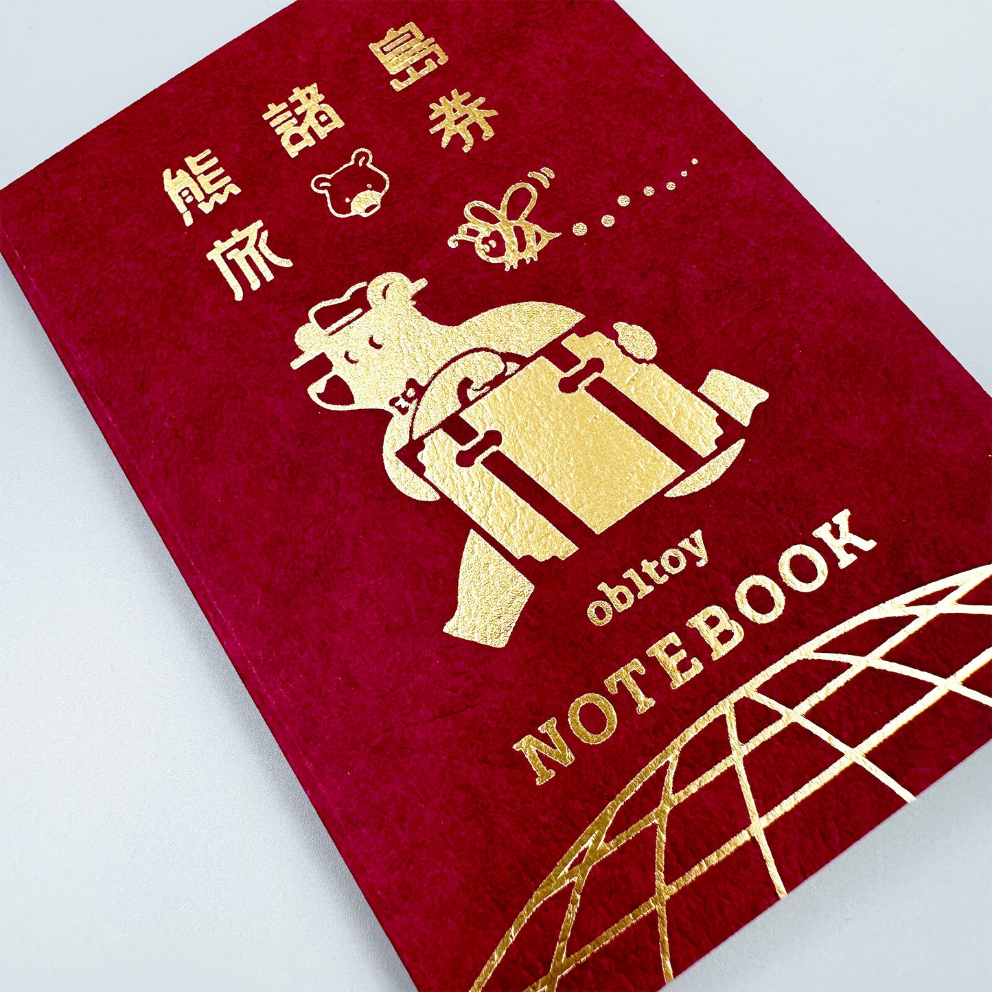OB1TOY x ROKKAKU - Foil-Stamped Passport-Style Notebook - Earth Tours
