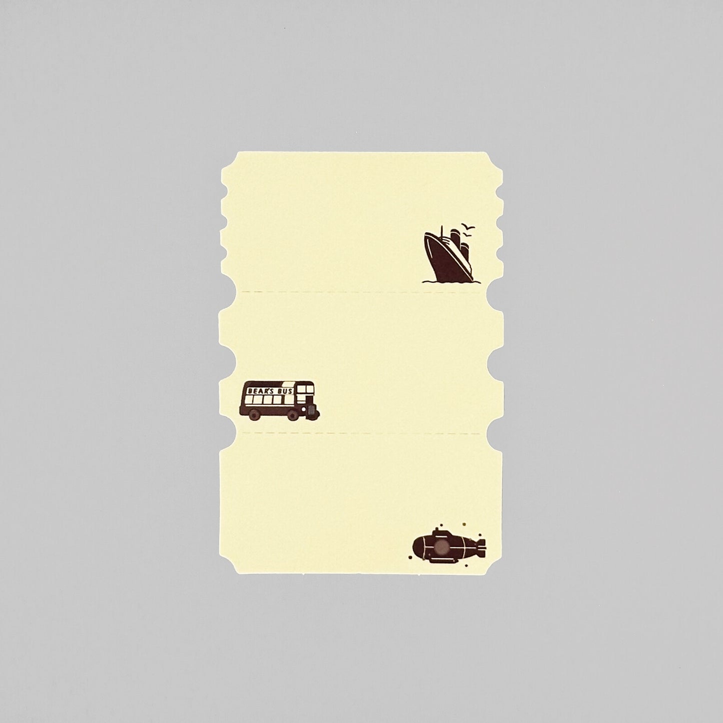 OB1TOY x ROKKAKU - Foil-Stamped Ticket-Style Memo - Earth Tours