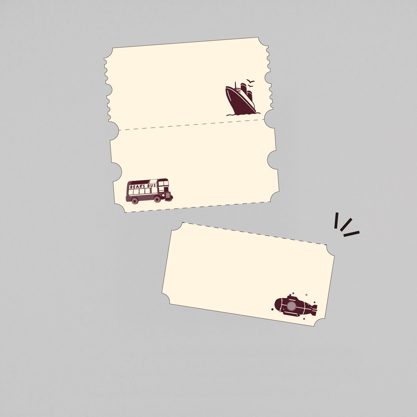 OB1TOY x ROKKAKU - Foil-Stamped Ticket-Style Memo - Earth Tours