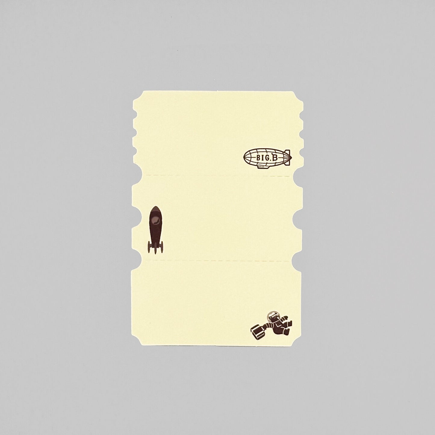 OB1TOY x ROKKAKU - Foil-Stamped Ticket-Style Memo - Galaxy Tours