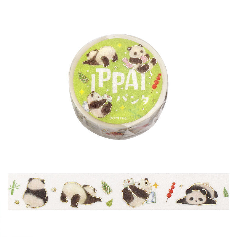 Washi tape with panda design on a white background