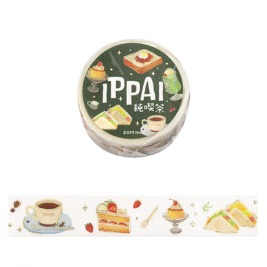 BGM - 15mm Washi Tape - Ippai Series - Pure Coffee Shops
