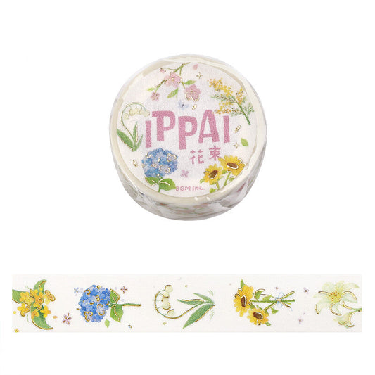 BGM - 15mm Washi Tape - Ippai Series - Full of Bouquets