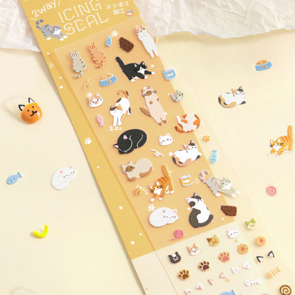 BGM - Icing Sticker Sheet - Nekobiyori (Cat Day)