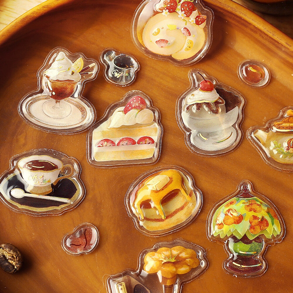 BGM - Kyururun 3D Crystal Sticker Sheet Vol. 1 - Cafe à la Mode Brûlée