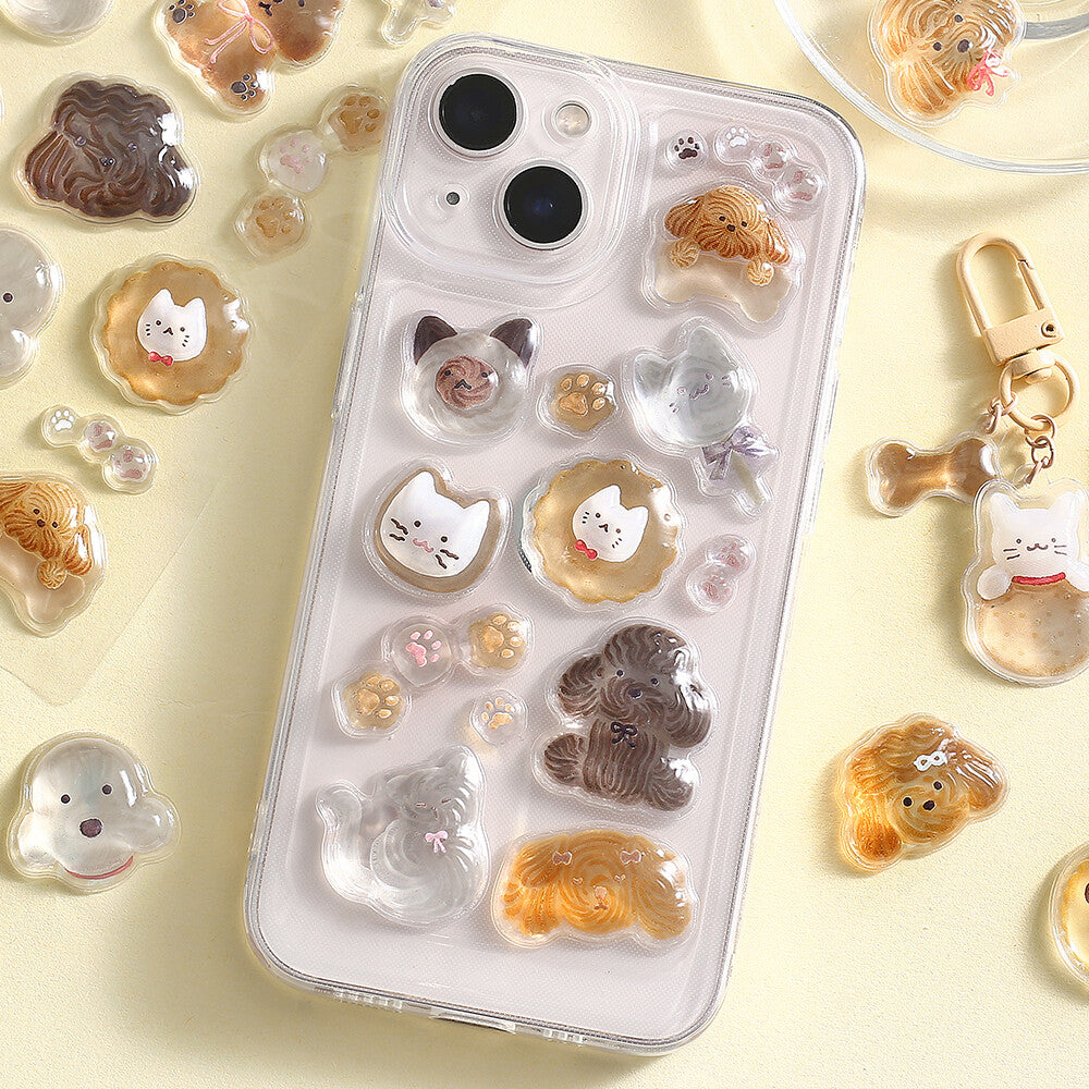 BGM - Kyururun 3D Crystal Sticker Sheet Vol. 1 - Cute and Fluffy Animals