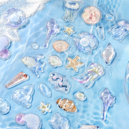 BGM - Kyururun 3D Crystal Sticker Sheet Vol. 1 - Sea Creatures