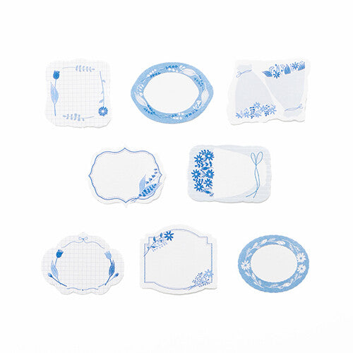 Bande - Writable Sticker Roll - Blue Flower