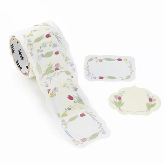 Bande - Writable Sticker Roll - Happy Flower