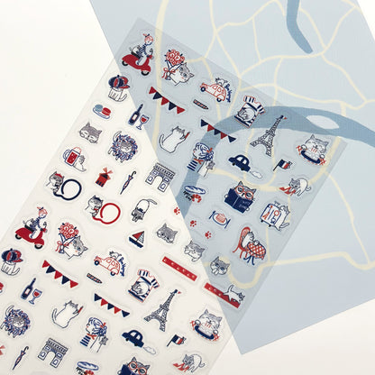 SEAL-DO Shinzi Katoh - Clear Sticker Sheet - Chignon Cats