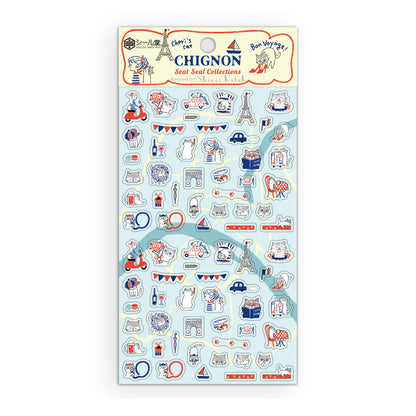 SEAL-DO Shinzi Katoh - Clear Sticker Sheet - Chignon Cats