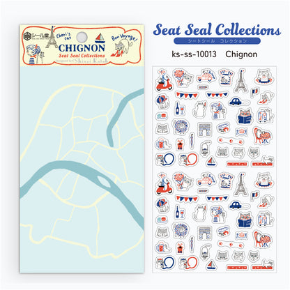 SEAL-DO Shinzi Katoh - Clear Sticker Sheet - Chignon Cats