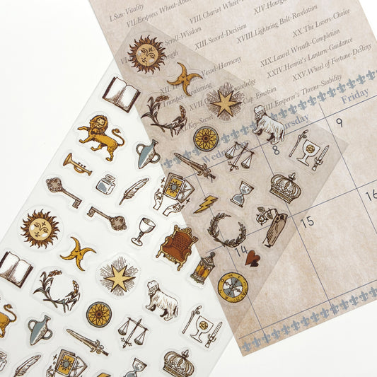 SEAL-DO Shinzi Katoh - Clear Sticker Sheet - Tarot Secrets - Mystic Icons