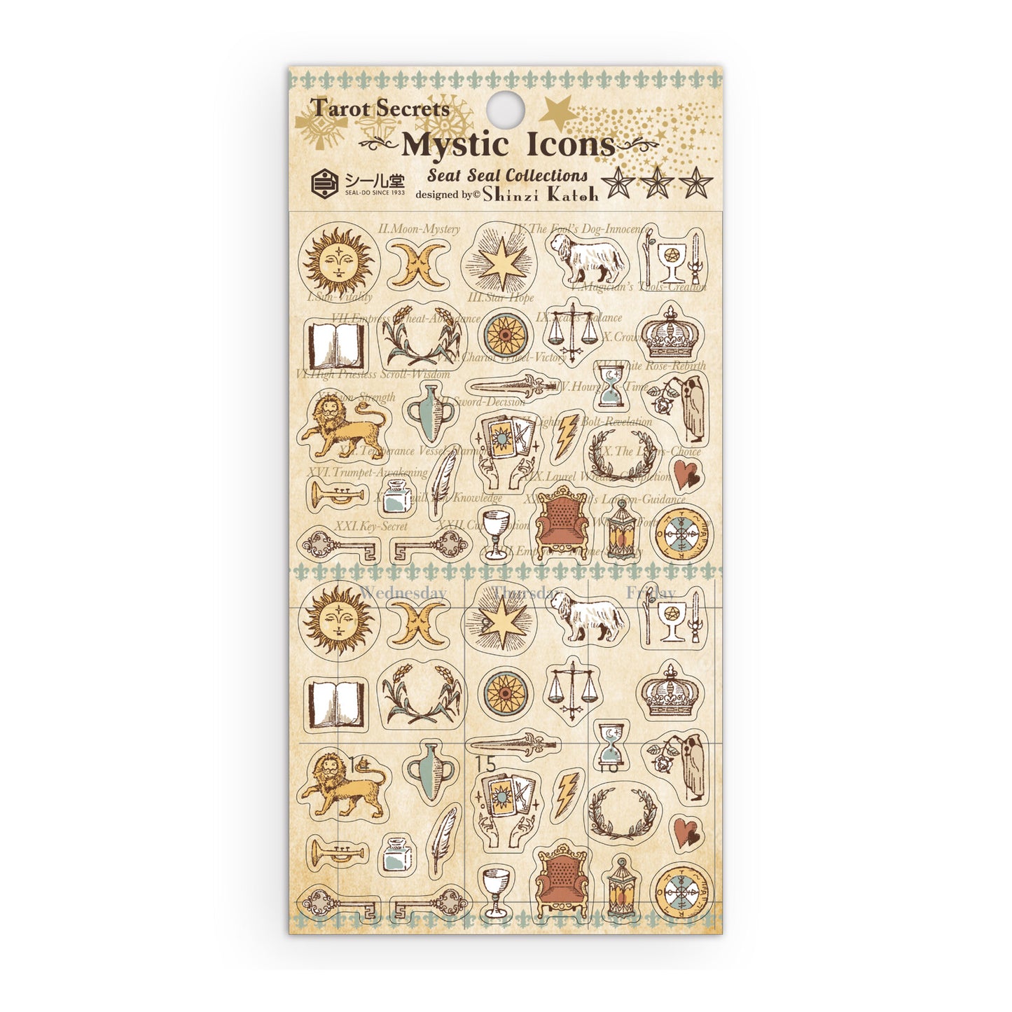 SEAL-DO Shinzi Katoh - Clear Sticker Sheet - Tarot Secrets - Mystic Icons