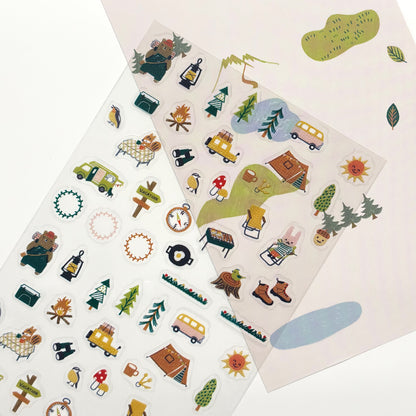 SEAL-DO Shinzi Katoh - Clear Sticker Sheet - Camping