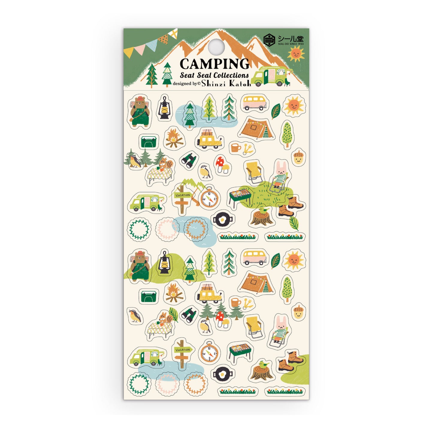 SEAL-DO Shinzi Katoh - Clear Sticker Sheet - Camping
