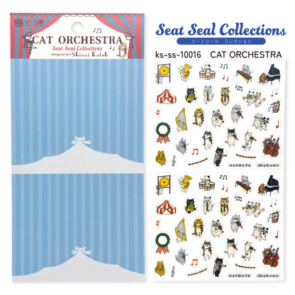 SEAL-DO Shinzi Katoh - Clear Sticker Sheet - Cat Orchestra
