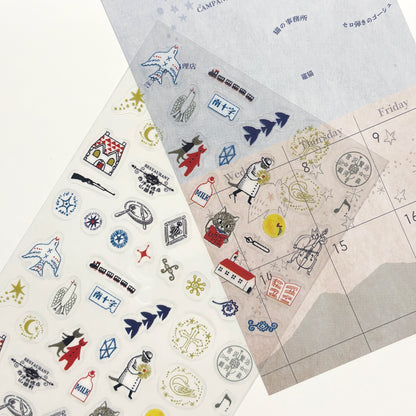 SEAL-DO Shinzi Katoh - Clear Sticker Sheet - Kenji Miyazawa's Magic Lantern Museum