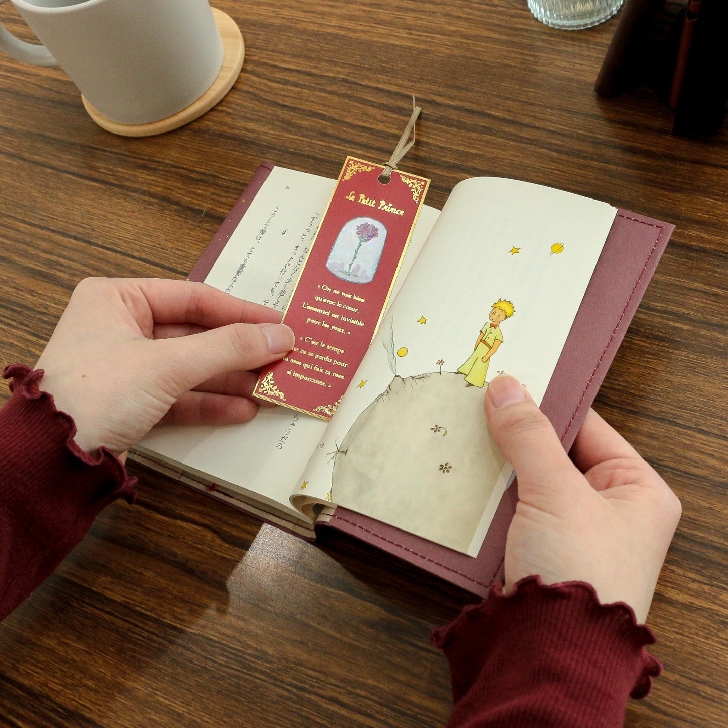 Rokkaku x Le Petit Prince - The Little Prince Bookmark Set - Rose