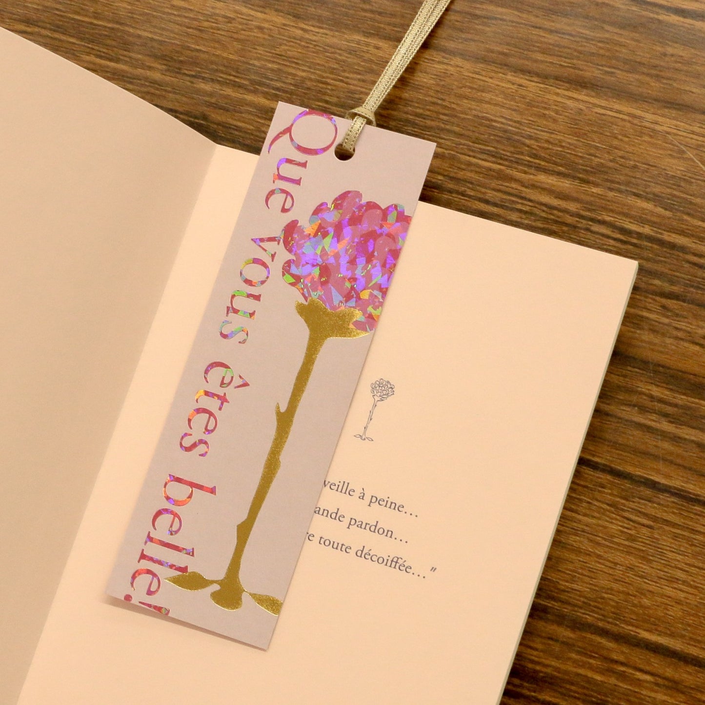 Rokkaku x Le Petit Prince - The Little Prince Bookmark Set - Rose