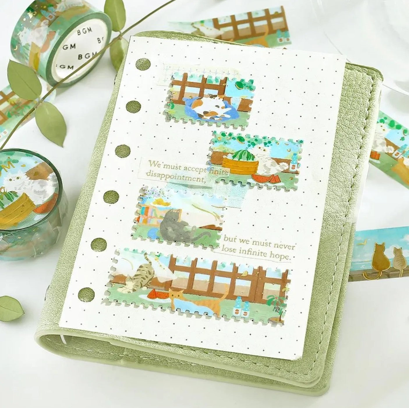 BGM - Summer Limited - Clear Foil-Stamped Tape - Cats' Summer Vacation