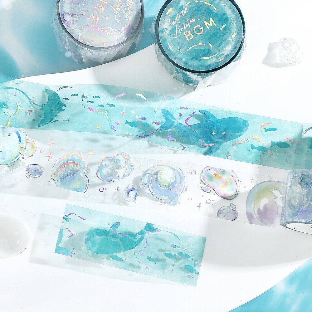 BGM - Summer Limited - Clear Foil-Stamped Tape - Wave Shadow