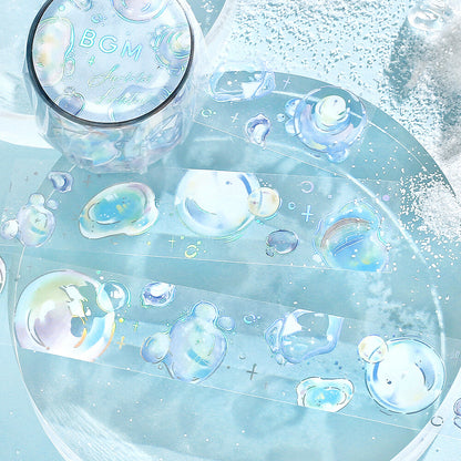 BGM - Summer Limited - Clear Foil-Stamped Tape - Light Bubbles