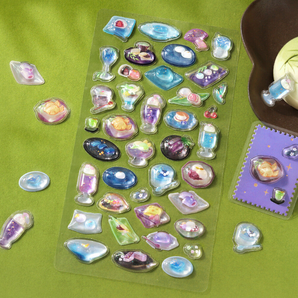BGM - Kyururun 3D Crystal Sticker Sheet Vol. 2 - Cafe A La Mode Miyabi