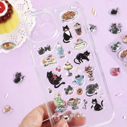 BGM - Kyururun 3D Crystal Sticker Sheet Vol. 2 - Cafe Kuroneko