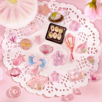 BGM - Kyururun 3D Crystal Sticker Sheet Vol. 2 - Cute Cherry Blossoms / Sakura