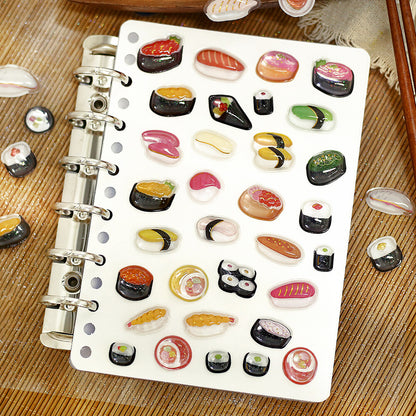 BGM - Kyururun 3D Crystal Sticker Sheet Vol. 2 - Cute Sushi