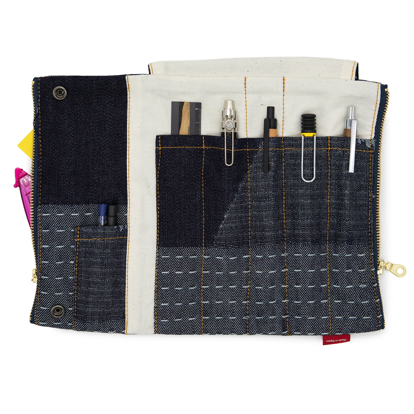 Luddite - Denim Bendy Pen Case Essential - Random Patchwork