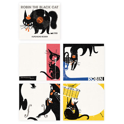 Cozyca - Block Memo Pad - Kuroneko Design - Robin the Black Cat