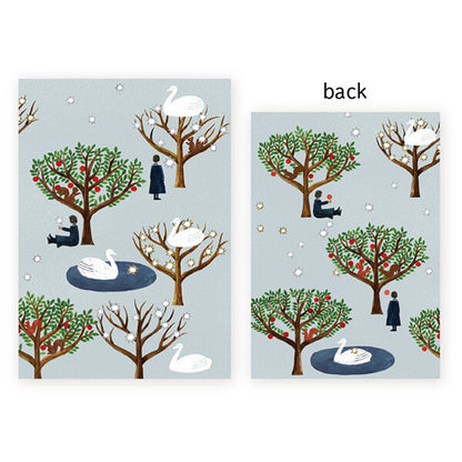 Cozyca - A6 Stamp Notebook - Nishi Shuku -Swan Forest