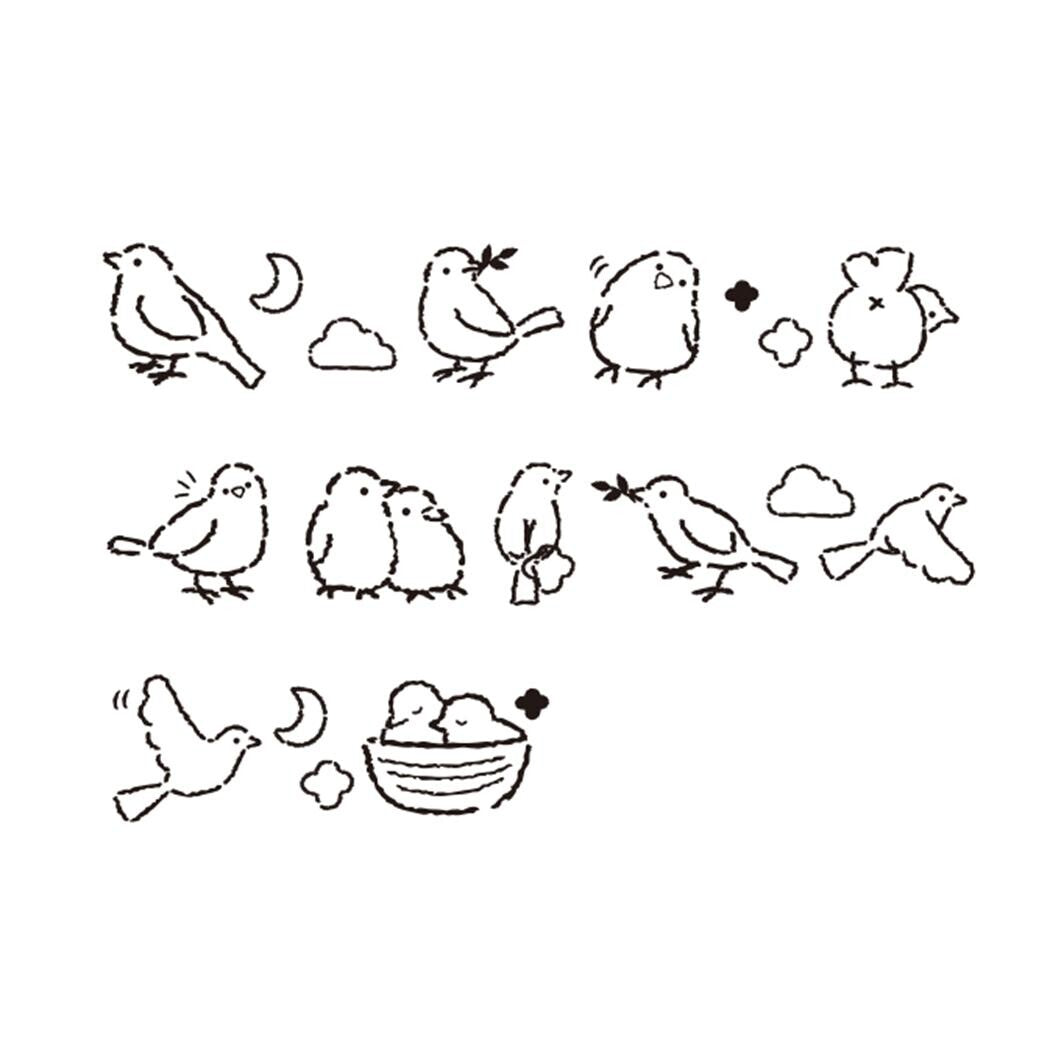 Kamio Japan - Coro-re Plus - Roller Stamp - Bird