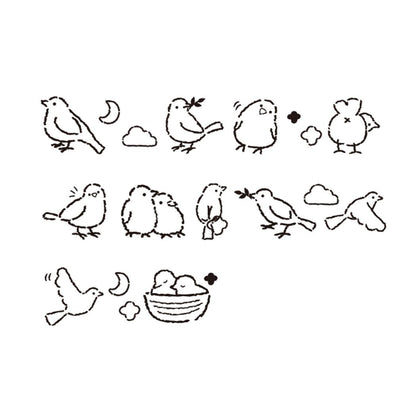Kamio Japan - Coro-re Plus - Roller Stamp - Bird