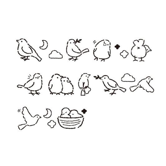 Kamio Japan - Coro-re Plus - Roller Stamp - Bird