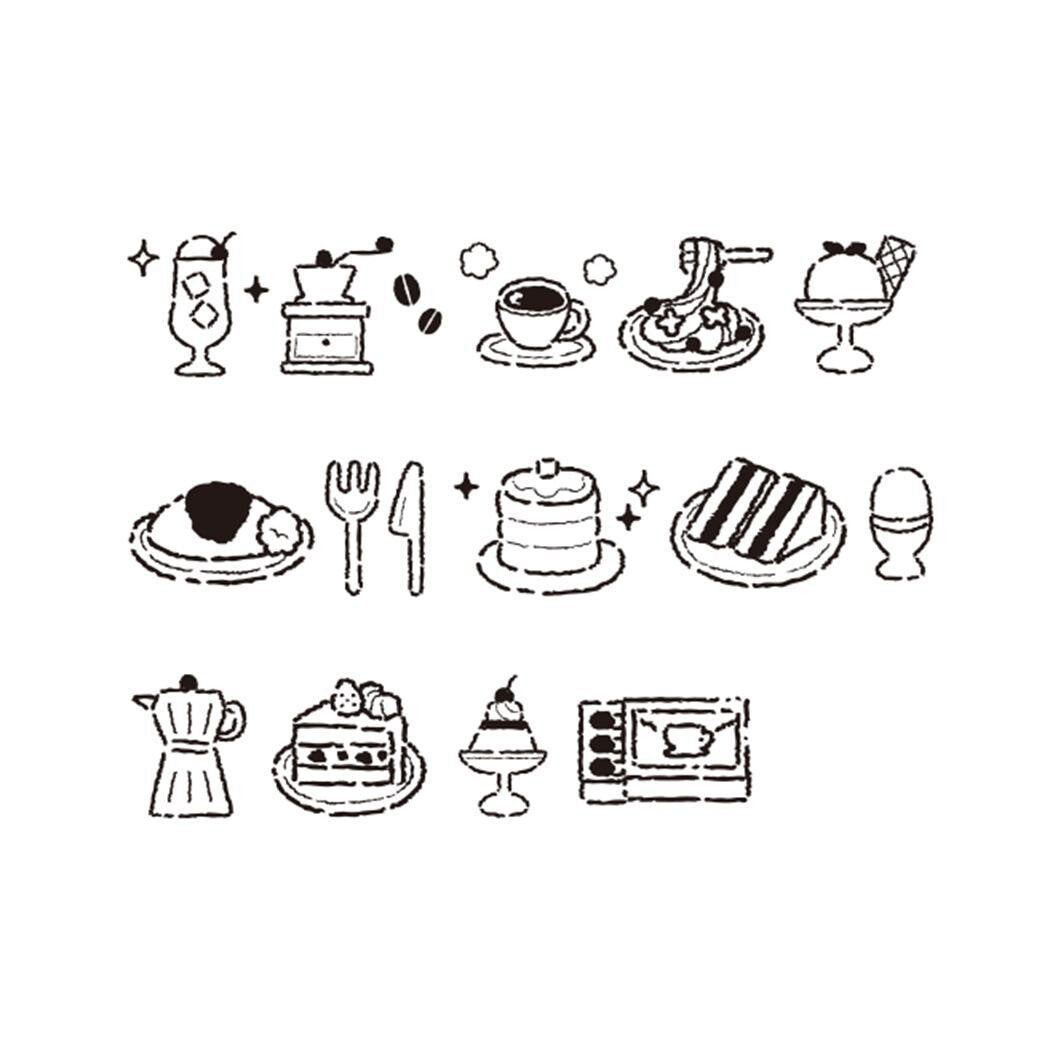 Kamio Japan - Coro-re Plus - Roller Stamp - Cafe