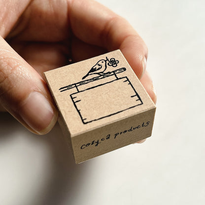 Cozyca - Rubber Stamp - Midori Asano - Signboard and Bird