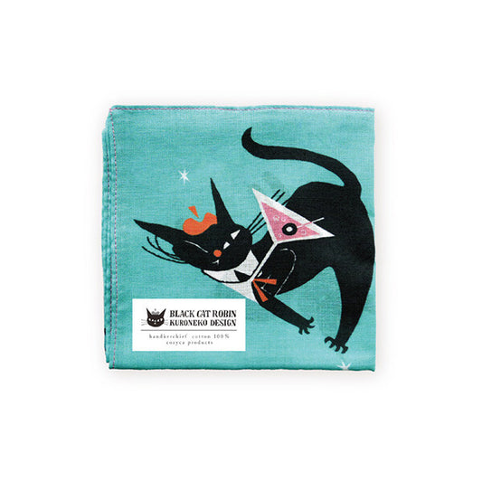 Cozyca - Handkerchief - Black Cat Robin - Black Cat