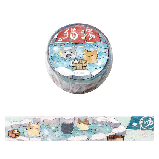 BGM - 15mm Washi Tape - Life Series - Cat Bath