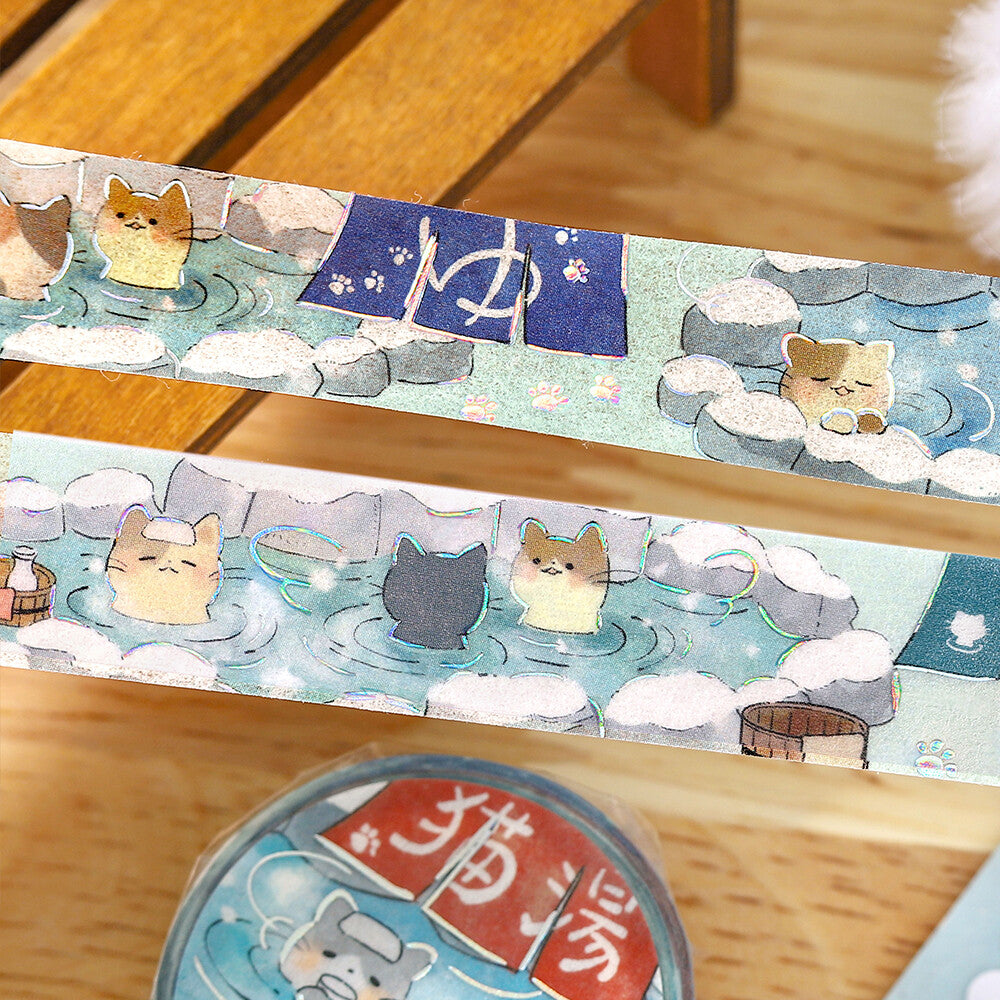 BGM - 15mm Washi Tape - Life Series - Cat Bath